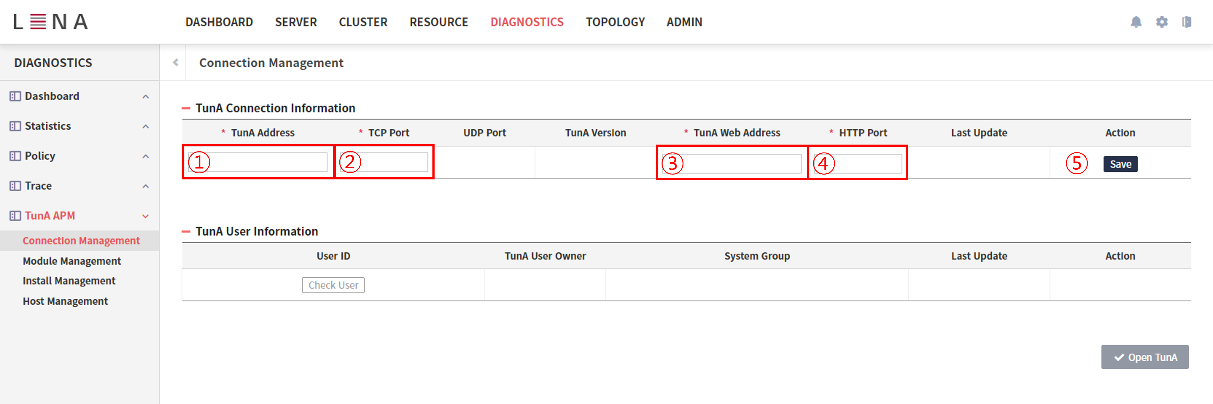 diagnostics tuna connection 1