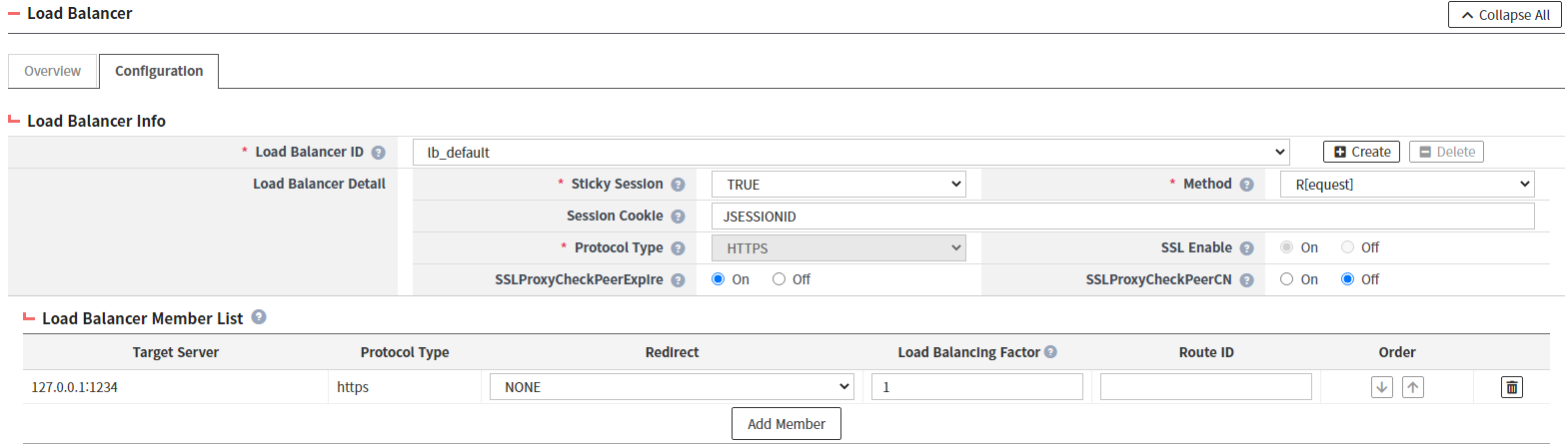 server 4 web server proxy lb config