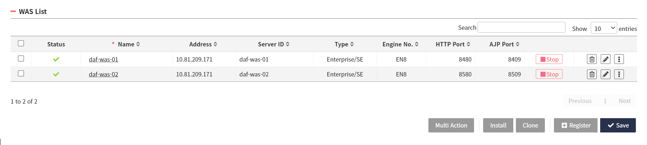 server 3 application server