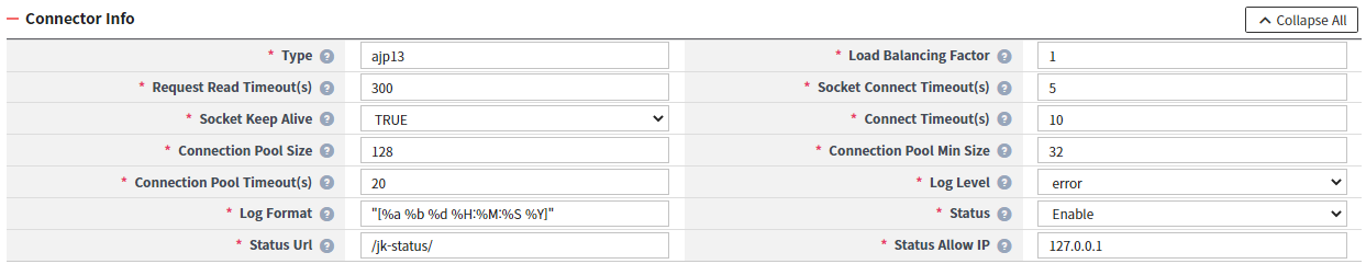 server 4 web server jk connector info