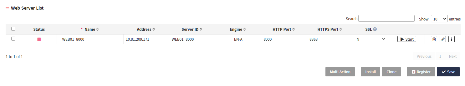 server 4 web server