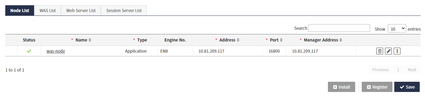 server 2 node