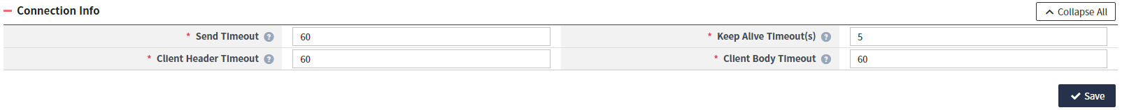 server 5 general connectionInfo