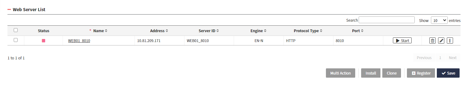 server 5 web server