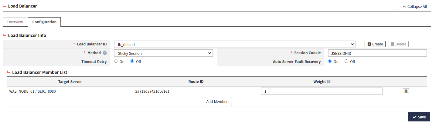 server 5 web server proxy lb config