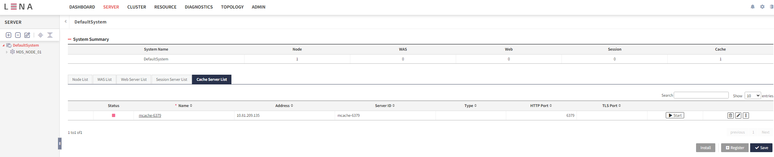 server 7 memory cache