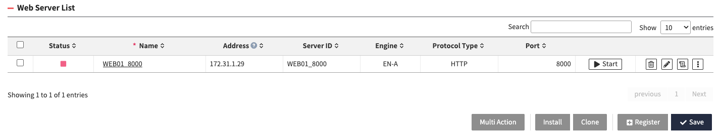 server 4 web server