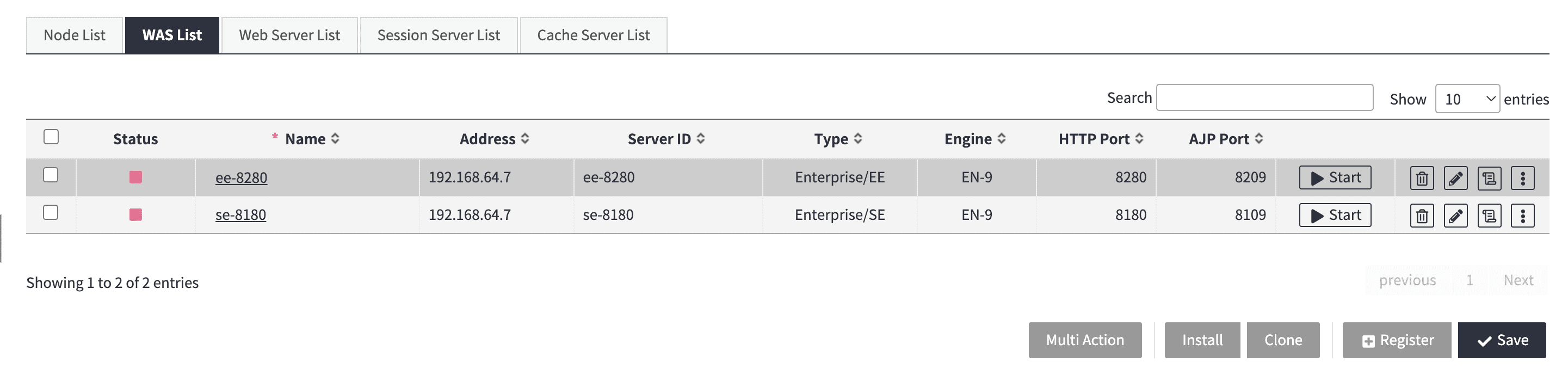 server 3 application server